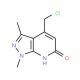 4-Chloromethyl-1,3-dimethyl-1,7-dihydro-pyrazolo[3,4-b]pyridin-6-one - chemical structure image