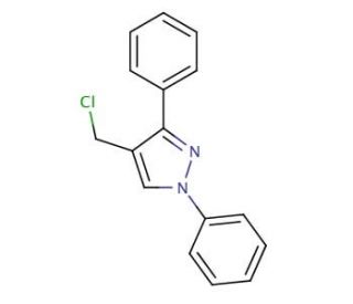 4-(chloromethyl)-1,3-diphenyl-1H-pyrazole - chemical structure image