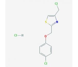 4-(chloromethyl)-2-[(4-chlorophenoxy)methyl]-1,3-thiazole hydrochloride (CAS 1171641-22-7) - chemical structure image