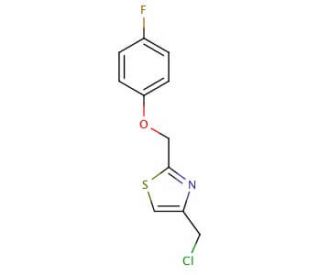 4-(chloromethyl)-2-[(4-fluorophenoxy)methyl]-1,3-thiazole - chemical structure image