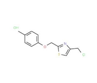 4-(chloromethyl)-2-[(4-methylphenoxy)methyl]-1,3-thiazole hydrochloride - chemical structure image