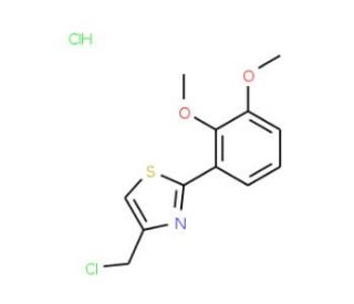 4-(chloromethyl)-2-(2,3-dimethoxyphenyl)-1,3-thiazole hydrochloride - chemical structure image
