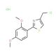 4-(chloromethyl)-2-(2,4-dimethoxyphenyl)-1,3-thiazole hydrochloride - chemical structure image