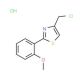 4-(chloromethyl)-2-(2-methoxyphenyl)-1,3-thiazole hydrochloride - chemical structure image