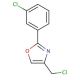 4-(chloromethyl)-2-(3-chlorophenyl)-1,3-oxazole - chemical structure image