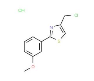 4-(chloromethyl)-2-(3-methoxyphenyl)-1,3-thiazole hydrochloride (CAS 55315-31-6) - chemical structure image