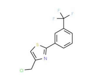 4-(Chloromethyl)-2-[3-(trifluoromethyl)phenyl]-1,3-thiazole (CAS 886629-31-8) - chemical structure image