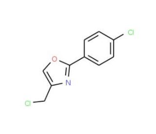 4-(chloromethyl)-2-(4-chlorophenyl)-1,3-oxazole (CAS 22091-36-7) - chemical structure image