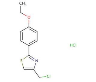 4-(chloromethyl)-2-(4-ethoxyphenyl)-1,3-thiazole hydrochloride - chemical structure image