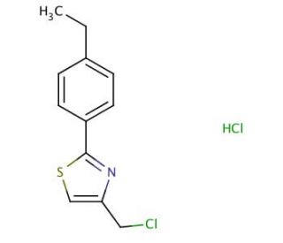 4-(chloromethyl)-2-(4-ethylphenyl)-1,3-thiazole hydrochloride - chemical structure image