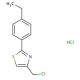 4-(chloromethyl)-2-(4-ethylphenyl)-1,3-thiazole hydrochloride - chemical structure image