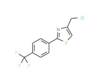 4-(chloromethyl)-2-[4-(trifluoromethyl)phenyl]-1,3-thiazole (CAS 135873-35-7) - chemical structure image