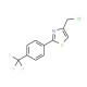 4-(chloromethyl)-2-[4-(trifluoromethyl)phenyl]-1,3-thiazole (CAS 135873-35-7) - chemical structure image