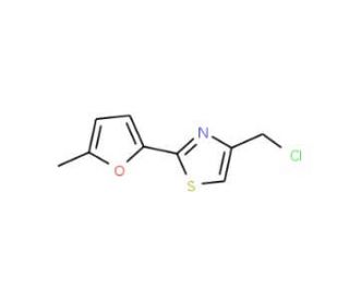 4-(chloromethyl)-2-(5-methyl-2-furyl)-1,3-thiazole - chemical structure image
