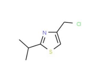 4-(chloromethyl)-2-isopropyl-1,3-thiazole (CAS 40516-57-2) - chemical structure image