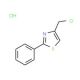 4-(chloromethyl)-2-phenyl-1,3-thiazole hydrochloride (CAS 4771-31-7 (non-salt)) - chemical structure image