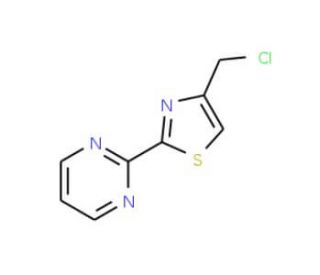 4-(chloromethyl)-2-(pyrimidin-2-yl)-1,3-thiazole - chemical structure image