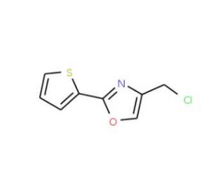 4-(chloromethyl)-2-thien-2-yl-1,3-oxazole (CAS 54679-74-2) - chemical structure image