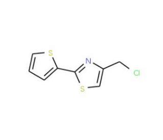 4-(chloromethyl)-2-thien-2-yl-1,3-thiazole (CAS 54679-16-2) - chemical structure image