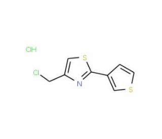 4-(chloromethyl)-2-thien-3-yl-1,3-thiazole hydrochloride (CAS 54747-64-7) - chemical structure image