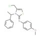 [4-Chloromethyl-3-(1-phenyl-ethyl)-3H-thiazol-2-ylidene]-(4-methoxy-phenyl)-amine - chemical structure image