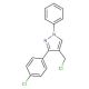 4-(chloromethyl)-3-(4-chlorophenyl)-1-phenyl-1H-pyrazole - chemical structure image