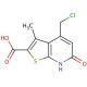 4-(chloromethyl)-3-methyl-6-oxo-6,7-dihydrothieno[2,3-b]pyridine-2-carboxylic acid - chemical structure image