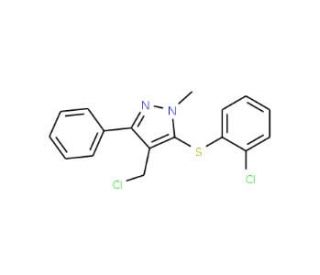 4-(Chloromethyl)-5-[(2-chlorophenyl)sulfanyl]-1-methyl-3-phenyl-1H-pyrazole - chemical structure image