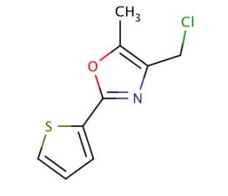 4-(chloromethyl)-5-methyl-2-thien-2-yl-1,3-oxazole (CAS 202595-63-9) - chemical structure image