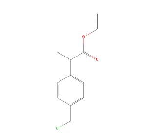 4-(Chloromethyl)-&alpha;-methyl-benzeneacetic Acid Ethyl Ester (CAS 43153-03-3) - chemical structure image
