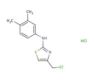 4-(chloromethyl)-N-(3,4-dimethylphenyl)-1,3-thiazol-2-amine hydrochloride - chemical structure image