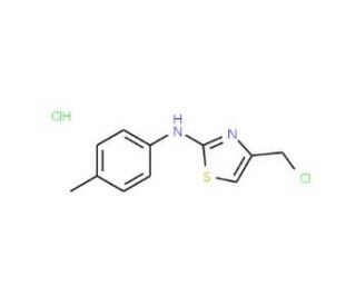 4-(chloromethyl)-N-(4-methylphenyl)-1,3-thiazol-2-amine hydrochloride (CAS 33188-18-0) - chemical structure image