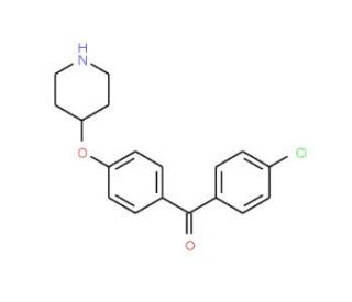 (4-Chlorophenyl)[4-(4-piperidinyloxy)phenyl]-methanone - chemical structure image