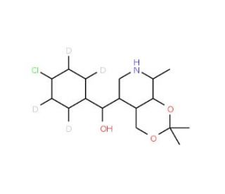 (&plusmn;)-4-Chlorophenyl-5-[(3,4-isopropylidine)-2-methylpyridine]methanol-d4 - chemical structure image