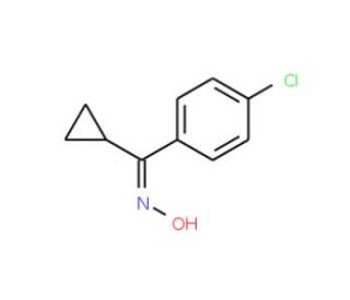 (4-chlorophenyl)(cyclopropyl)methanone oxime - chemical structure image