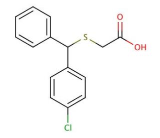 {[(4-chlorophenyl)(phenyl)methyl]thio}acetic acid - chemical structure image