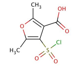 4-(chlorosulfonyl)-2,5-dimethylfuran-3-carboxylic acid - chemical structure image