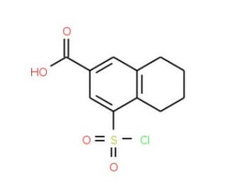 4-(chlorosulfonyl)-5,6,7,8-tetrahydronaphthalene-2-carboxylic acid - chemical structure image