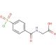 {[4-(chlorosulfonyl)benzoyl]amino}acetic acid - chemical structure image