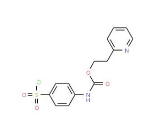 (4-Chlorosulfonyl-phenyl)-carbamic acid 2-pyridin-2-yl-ethyl ester - chemical structure image