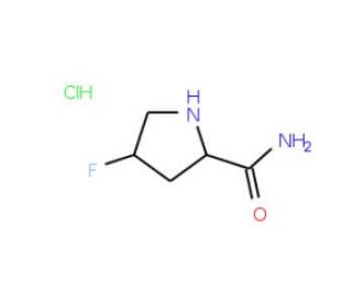 4-cis-Fluoro-L-prolinamide hydrochloride (CAS 426844-23-7) - chemical structure image