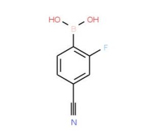 4-Cyano-2-fluorophenylboronic acid (CAS 1150114-77-4) - chemical structure image