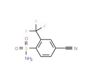 4-cyano-2-(trifluoromethyl)benzene-1-sulfonamide - chemical structure image
