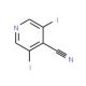 4-Cyano-3,5-diiodopyridine (CAS 827616-50-2) - chemical structure image