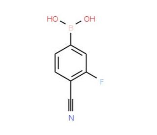 4-Cyano-3-fluorobenzeneboronic acid (CAS 843663-18-3) - chemical structure image