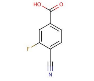 4-Cyano-3-fluorobenzoic acid (CAS 176508-81-9) - chemical structure image