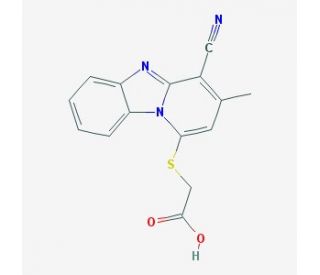 [(4-cyano-3-methylpyrido[1,2-a]benzimidazol-1-yl)thio]acetic acid - chemical structure image