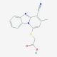 [(4-cyano-3-methylpyrido[1,2-a]benzimidazol-1-yl)thio]acetic acid - chemical structure image
