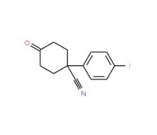 4-Cyano-4-(4-fluorophenyl)cyclohexanone (CAS 56326-98-8) - chemical structure image