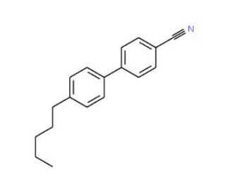 4-Cyano-4&prime;-n-pentylbiphenyl (CAS 40817-08-1) - chemical structure image